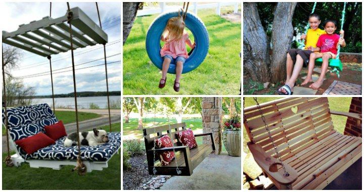 25 Easy to DIY Swing Ideas Plans Bed Chair Bench Swing - DIY Furniture Ideas - DIY Projects - DIY Crafts - DIY Swing Bed - DIY Swing Chair - DIY Swings