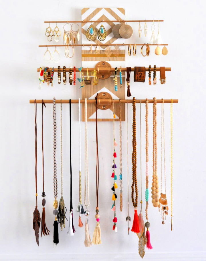 Cool Geometric Wall Jewelry Organizer