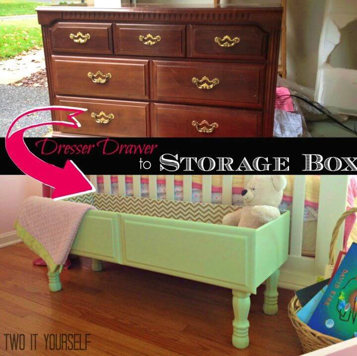 DIY Dresser Drawer to Storage Box