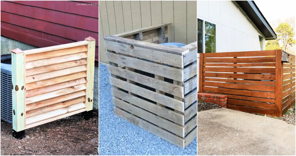 easy diy air conditioner cover ideas