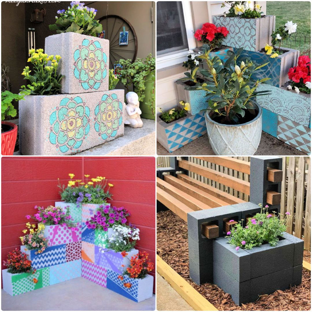 easy diy cinder block garden ideas