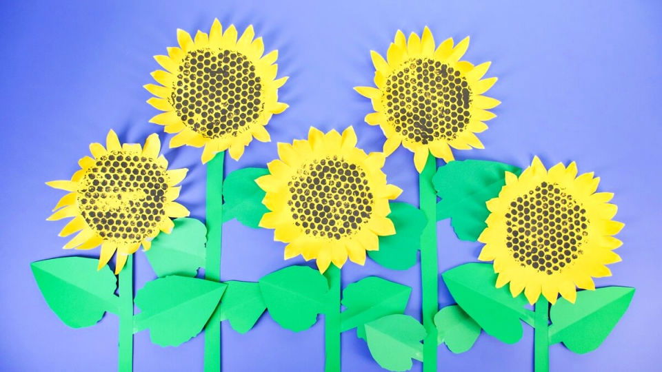 Gorgeous Paper Loops Sunflower Craft With Seeds