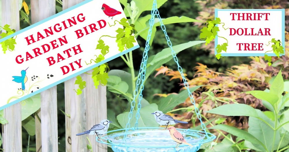 handmade dollar tree bird bath