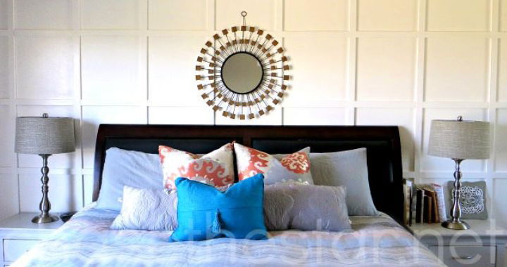 Homemade Board and Batten Grid wall 1