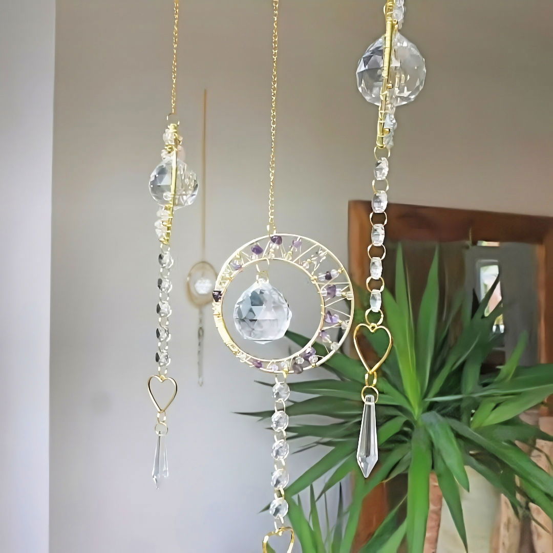 homemade crystal suncatcher