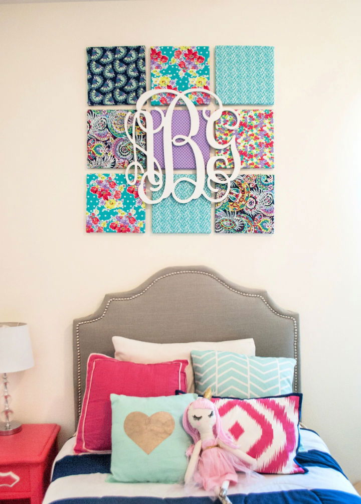 Homemade Fabric Wall Art