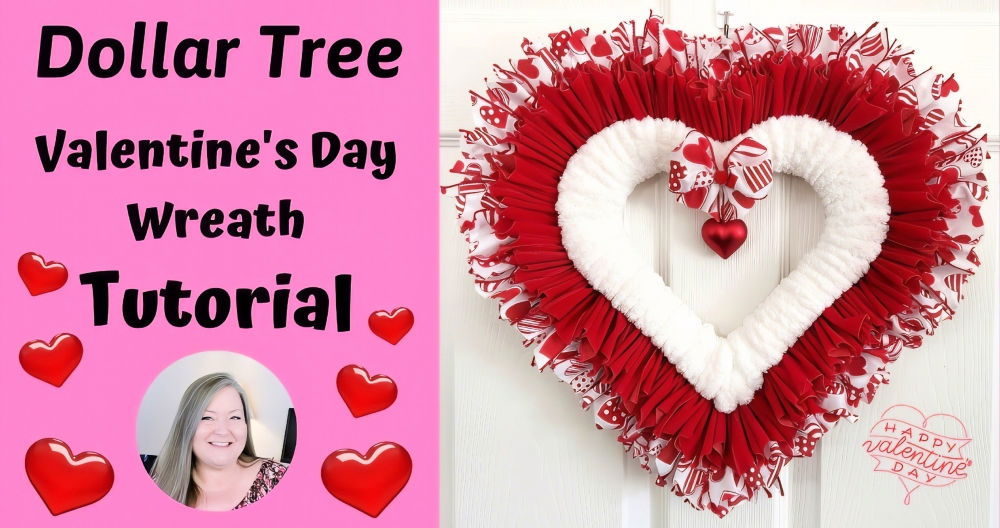 homemade heart wreath for valentines day