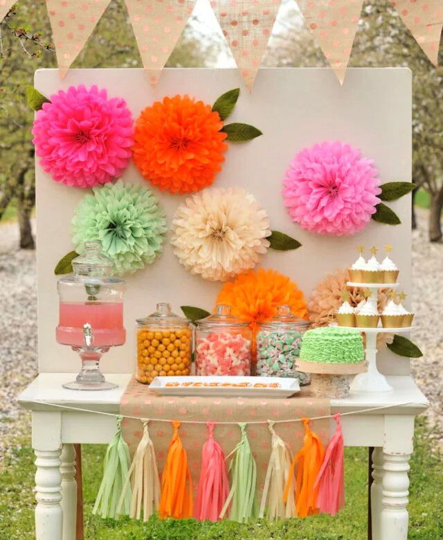 Homemade Tissue Paper Flower