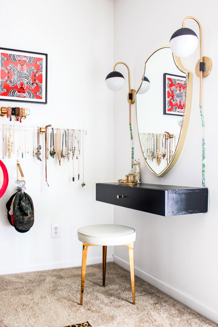Homemade Wooden Makeup Vanity Table