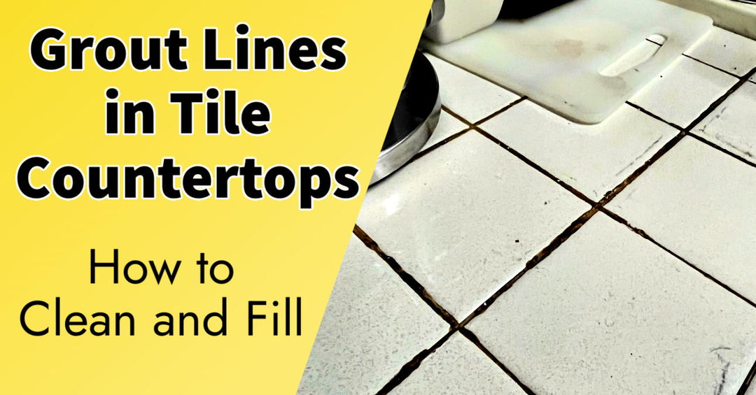 how to clean and fill grout lines in tile countertops easily