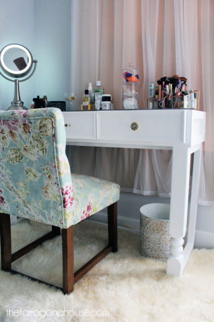 How to Make Glass Top Makeup Vanity