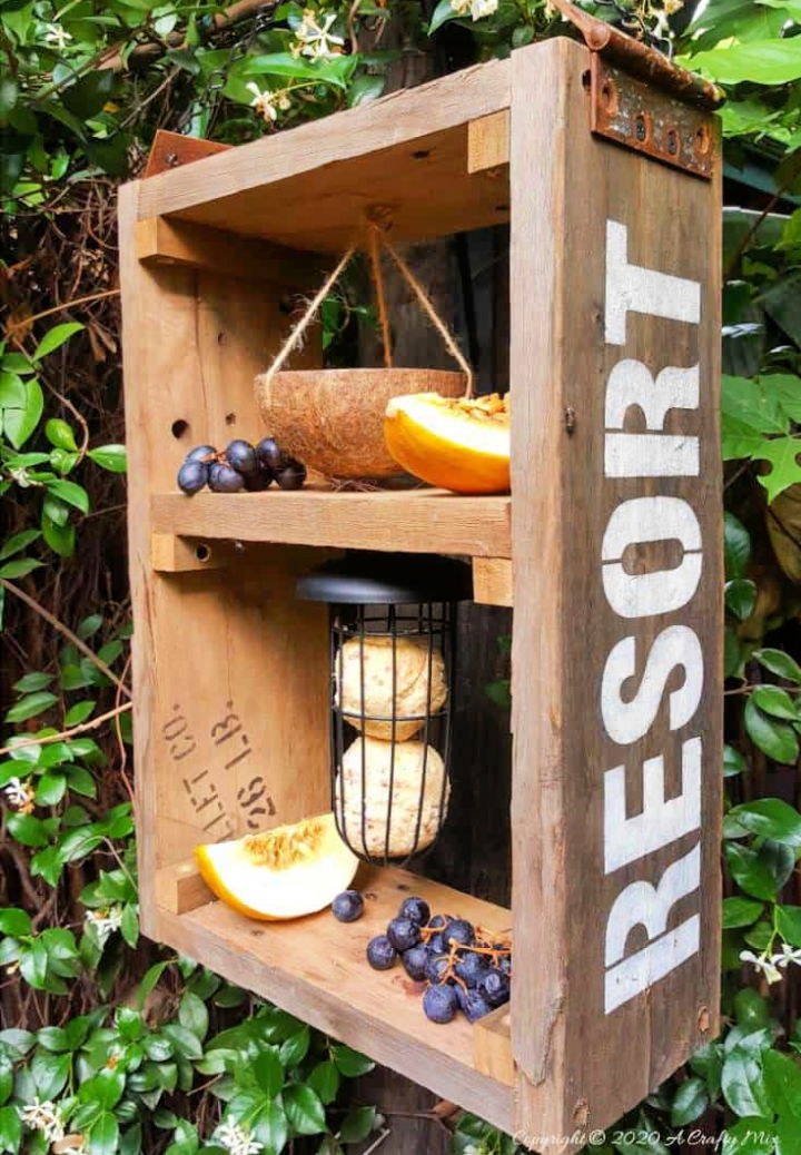 Large DIY Rustic Two Tier Bird Feeder