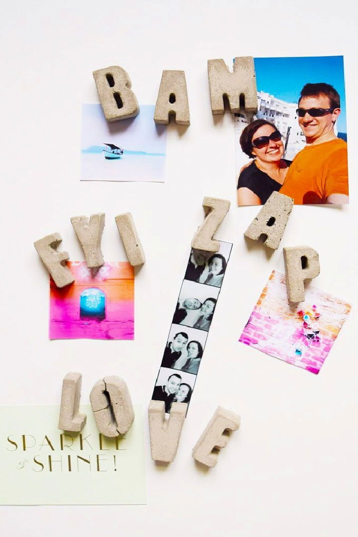 Make a Concrete Letter Magnets