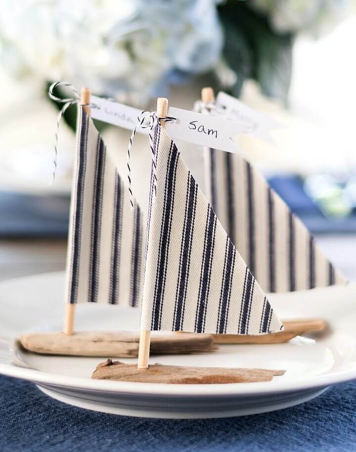 Make Driftwood Sailboat Place Setting