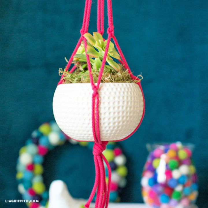 Making a Macrame Plant Hanger