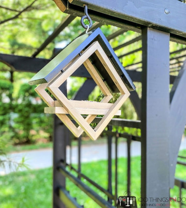 Modern DIY Scrap Wood Bird Feeder