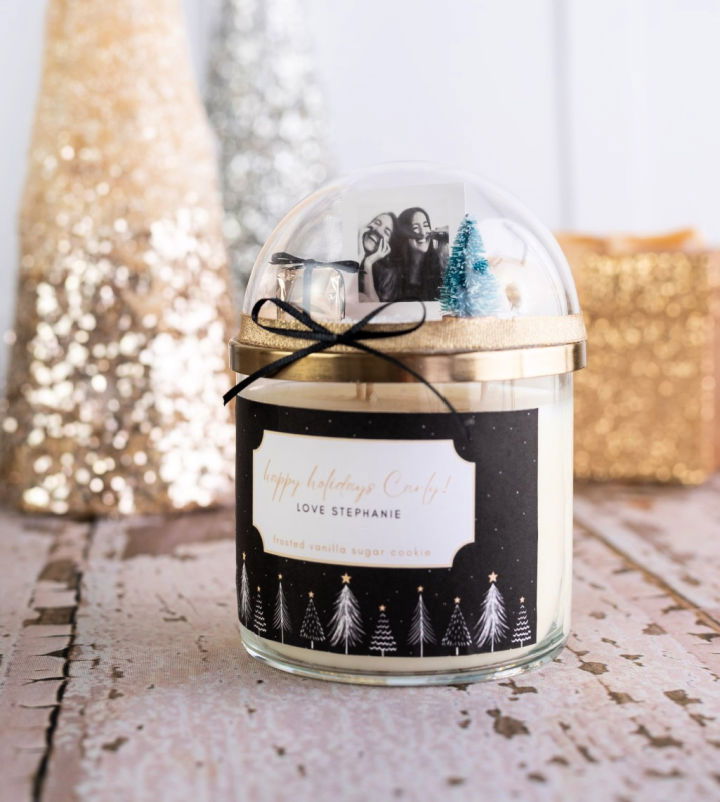 Handmade Photo Snow Globe Candle