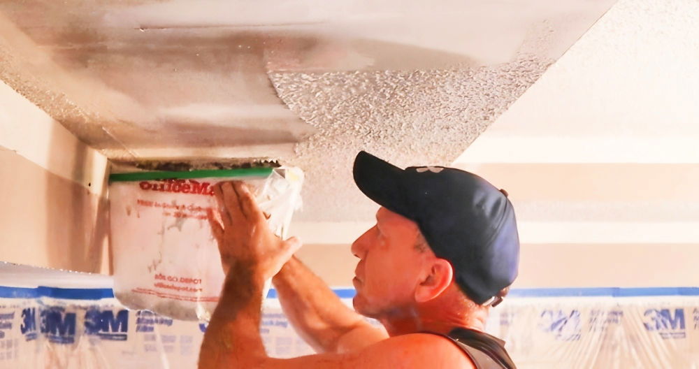 removing popcorn ceiling tutorial